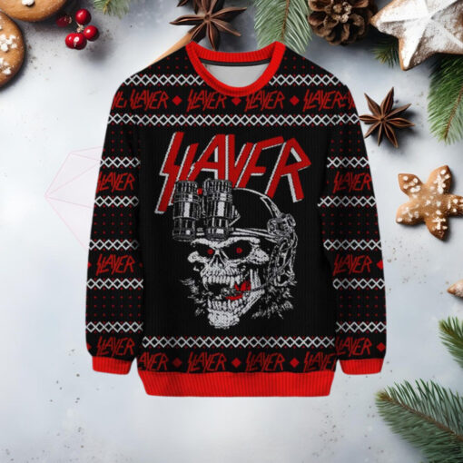 Slayer Band Reign In Blood Classic Style 2024 Ugly Christmas Sweater