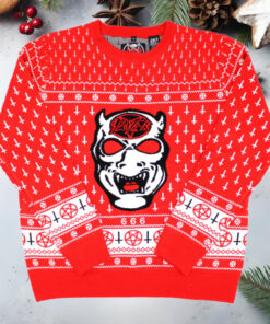 Slayer Band With Devil 666 Logo 2024 Ugly Christmas Sweater