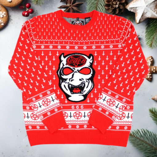 Slayer Band With Devil 666 Logo 2024 Ugly Christmas Sweater