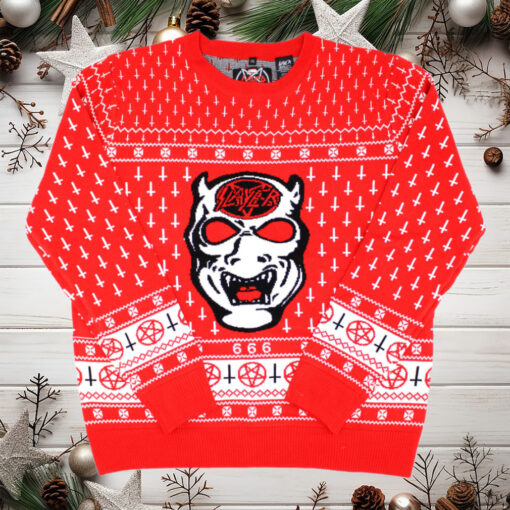 Slayer Band With Devil 666 Logo 2024 Ugly Christmas Sweater