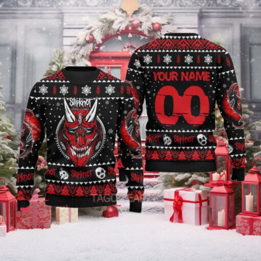 Slipknot Antennas To Hell Rock Band Personalized Ugly Christmas Sweater