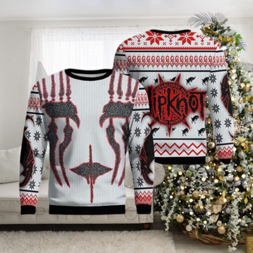 Slipknot Band Joey Jordison Face Knitted Ugly Christmas Sweater