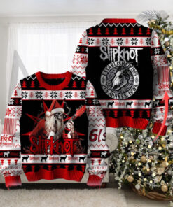 Slipknot Established 1995 Des Moines Iowa Death Satan Playing Guitar Personalized Ugly Christmas Sweater