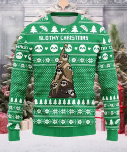 Slothy Tree Christmas Ugly Sweater