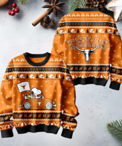 Snnopy x Texas Longhorns Christmas Sweater