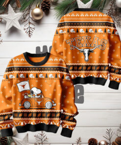 Snnopy x Texas Longhorns Christmas Sweater