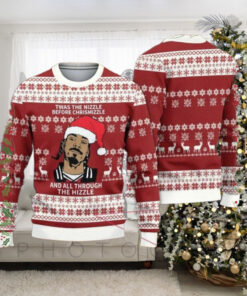 Snoop Dogg Twas The Nizzle Before Christmizzle Christmas Ugly Sweater Ugly Christmas Sweater