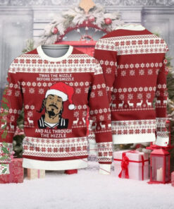 Snoop Dogg Twas The Nizzle Before Christmizzle Christmas Ugly Sweater Ugly Christmas Sweater