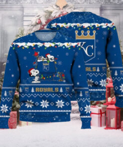 Snoopy And Charlie Brown Kansas City Royals Christmas Sweater