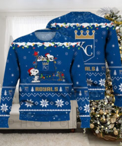 Snoopy And Charlie Brown Kansas City Royals Christmas Sweater