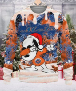 Snoopy Dab New York Mets Ugly Christmas Sweater Holiday Edition