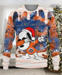 Snoopy Dab New York Mets Ugly Christmas Sweater Holiday Edition