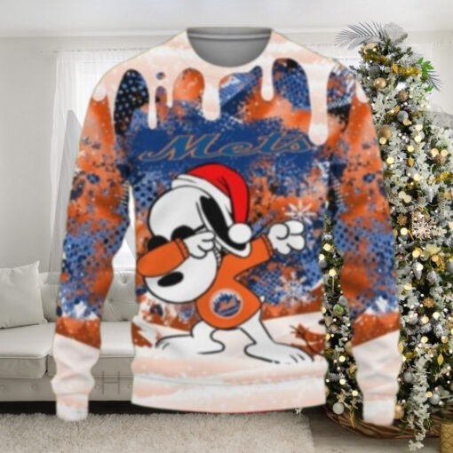 Snoopy Dab New York Mets Ugly Christmas Sweater  Holiday Edition