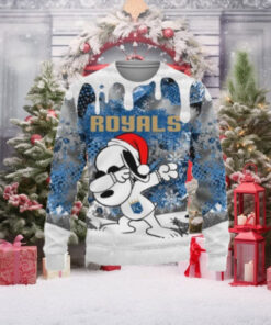 Snoopy Dabbing KC Royals Christmas Ugly Sweater