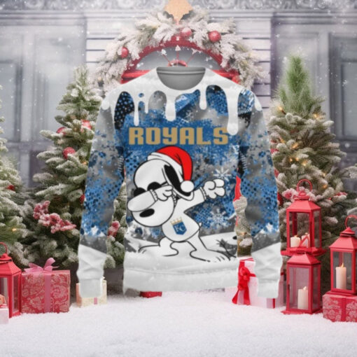 Snoopy Dabbing KC Royals Christmas Ugly Sweater