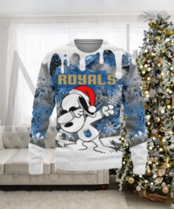 Snoopy Dabbing KC Royals Christmas Ugly Sweater