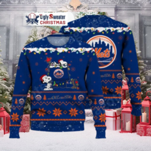 Snoopy Decorating Christmas Tree Mets Ugly Sweater