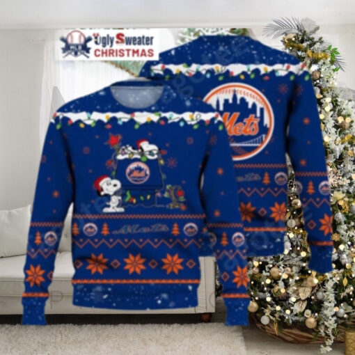 Snoopy Decorating Christmas Tree Mets Ugly Sweater