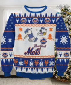 Snoopy Pitching NY Mets Ugly Christmas Sweater