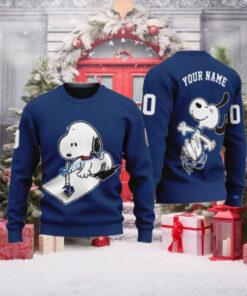 Snoopy Skateboarding KC Royals Personalized Ugly Sweater