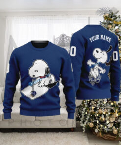 Snoopy Skateboarding KC Royals Personalized Ugly Sweater