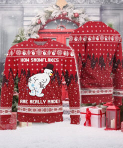 Snowman How Snowflakes Are Really Made Ugly Christmas Sweater