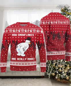 Snowman How Snowflakes Are Really Made Ugly Christmas Sweater