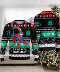 Spider Man Swing Into Christmas Ugly Christmas Sweater