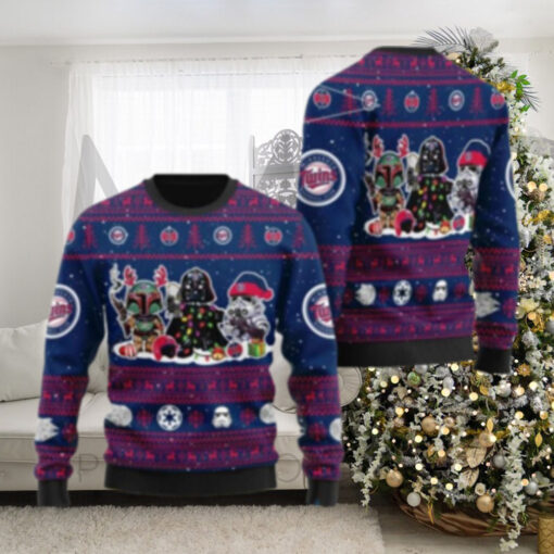 Star Wars Characters Minnesota Twins Ugly Christmas Sweater