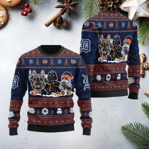 Star Wars Detroit Tigers Christmas Ugly Christmas Sweater