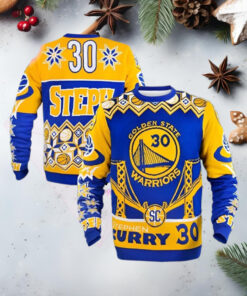 Stephen Curry Golden State Warriors NBA Ugly Sweater Holiday Ugly Christmas Sweater