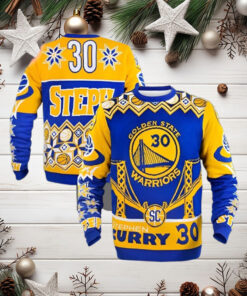 Stephen Curry Golden State Warriors NBA Ugly Sweater Holiday Ugly Christmas Sweater