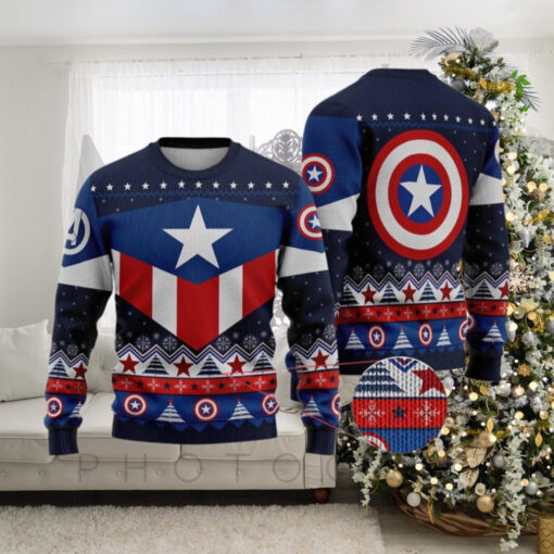 Steve Rogers Captain America Christmas Ugly Sweater