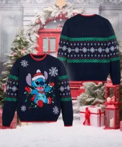 Stitch Light Up Holiday Sweater for Adults Lilo Stitch Holiday Gift Ugly Christmas Sweater