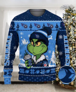 Tennessee Titans The Grinch Drink Coffee Ugly Christmas Sweater