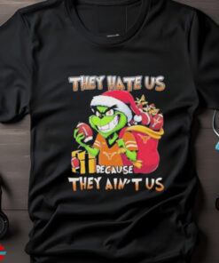 Texas Longhorns Grinch with gift bag they hate us because they ain’t us Christmas shirt