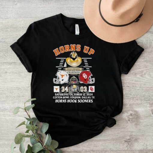 Texas Longhorns Horns Up 2024 Golden Hat Trophy Champions T Shirt