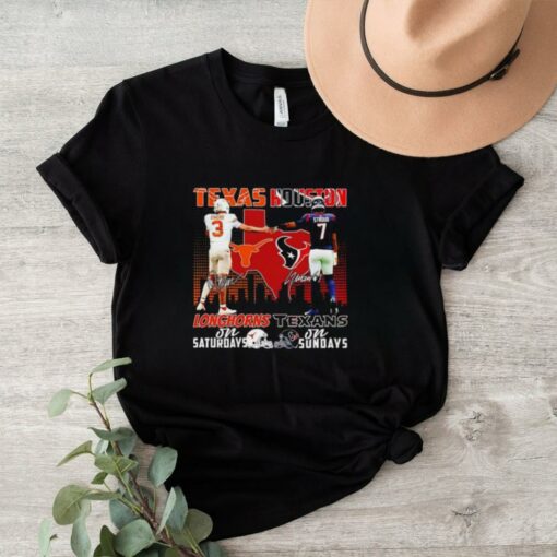 Texas Longhorns Quinn Ewers on Saturdays and Houston Texans C. J. Stroud on Sundays signature shirt