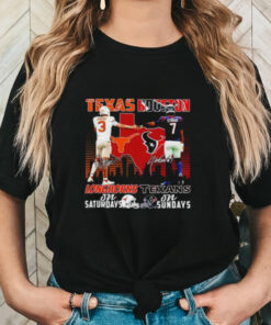 Texas Longhorns Quinn Ewers on Saturdays and Houston Texans C. J. Stroud on Sundays signature shirt