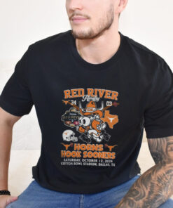 Texas Longhorns Red River Rivalry Horns Hook Sooners 2024 Shirt