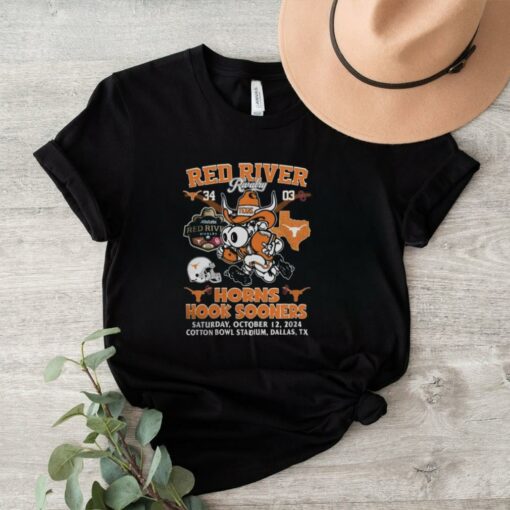 Texas Longhorns Red River Rivalry Horns Hook Sooners 2024 Shirt