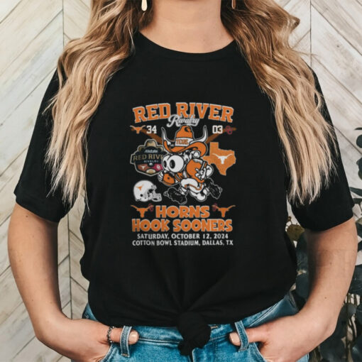 Texas Longhorns Red River Rivalry Horns Hook Sooners 2024 Shirt