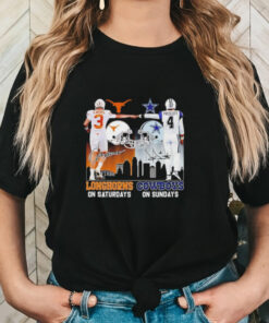 Texas Longhorns on Saturdays x Dallas Cowboys on Sundays skyline shirt