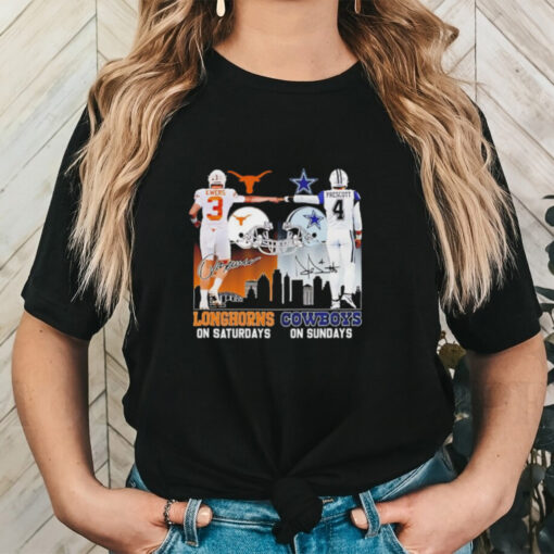 Texas Longhorns on Saturdays x Dallas Cowboys on Sundays skyline shirt