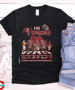 The Tampa Bay Buccaneers 50 Anniversary Signature Thank You For The Memories Unisex T Shirt