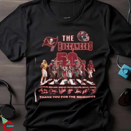 The Tampa Bay Buccaneers 50 Anniversary Signature Thank You For The Memories Unisex T Shirt