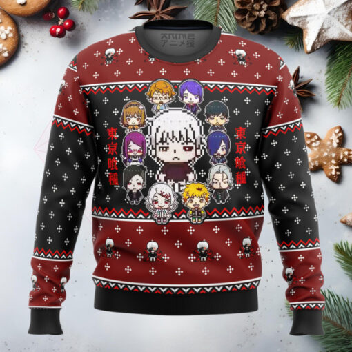 Tokyo Ghoul Sprites Anime Ape Chirstmas Gifts 2024 Xmas For Family And Friends Ugly Sweater