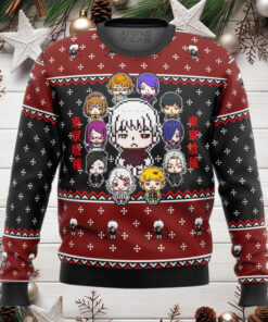 Tokyo Ghoul Sprites Anime Ape Chirstmas Gifts 2024 Xmas For Family And Friends Ugly Sweater