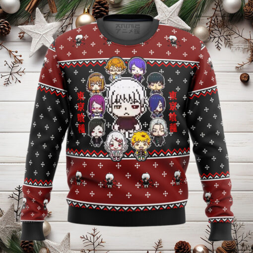 Tokyo Ghoul Sprites Anime Ape Chirstmas Gifts 2024 Xmas For Family And Friends Ugly Sweater