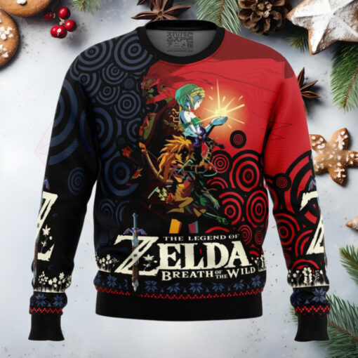 Triforce The Legend Of Zelda Anime Ape Chirstmas Gifts 2024 Xmas For Family And Friends Ugly Sweater